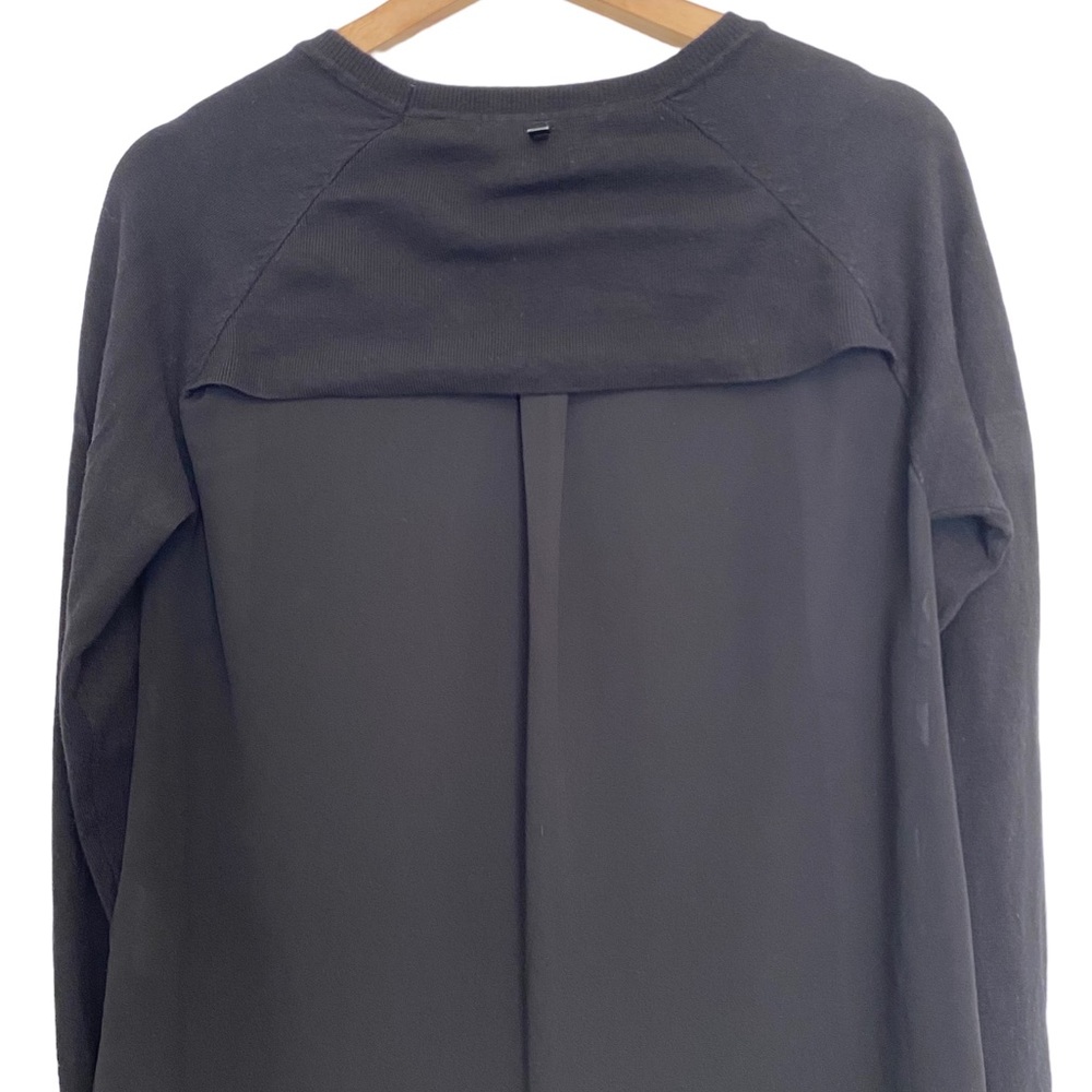 RUDSAK Dionne Long Sleeve Sweater Top, Sheer Back, Black, Size Small - Picture 6 of 8